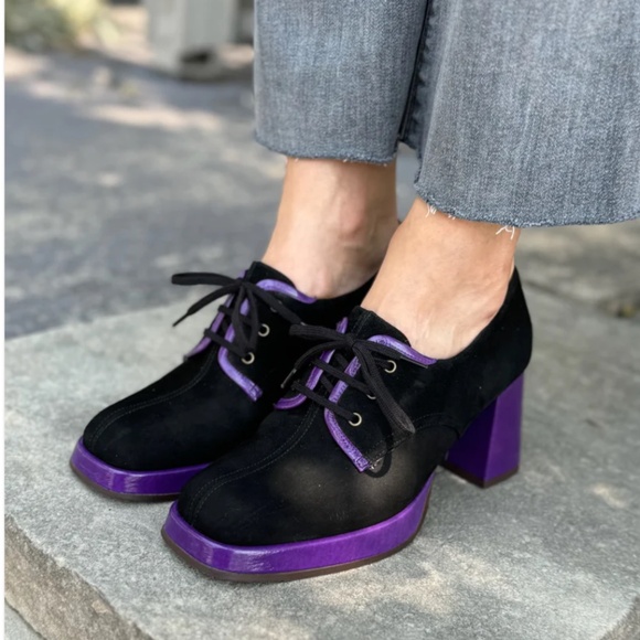 Chie Mihara Shoes - Chie Mihara Kaisa Heel in Black/Purple